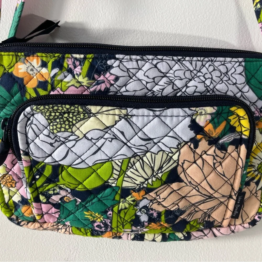 Vera Bradley Purse Cross Body Bag Floral Pattern Bloom Bloom - Picture 2 of 8